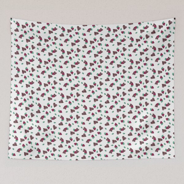 Item preview, Chocolate and Raspberry heart pattern designed and sold by SonneFaunArt.