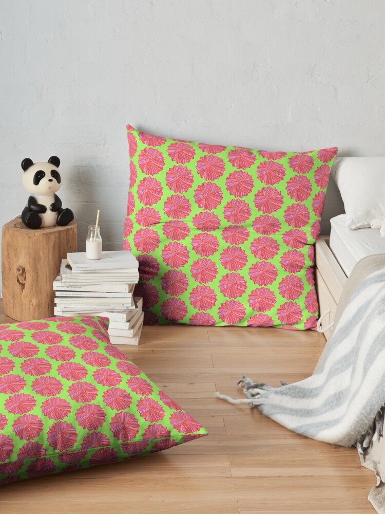 Alternate view of Electric Field Art III Repeating Floor Pillow