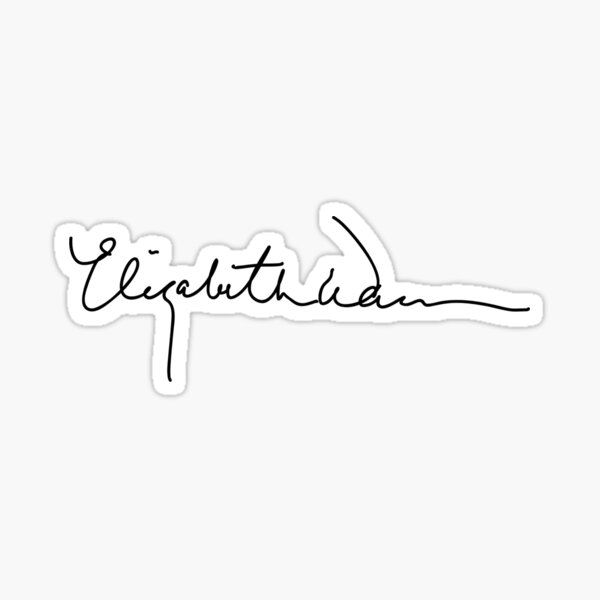 Elizabeth Warren Signature Sticker