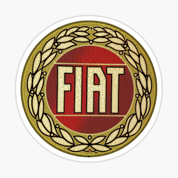 Vintage Fiat Stickers | Redbubble