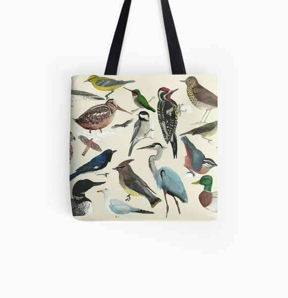 Bird Fanatic All Over Print Tote Bag