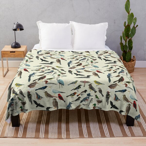1 x Fleece Blanket 125 x 150 cm Approx Duvet Blanket Got Birds Print 