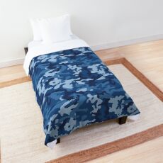 Awesome Camouflage Pattern Blue Comforter