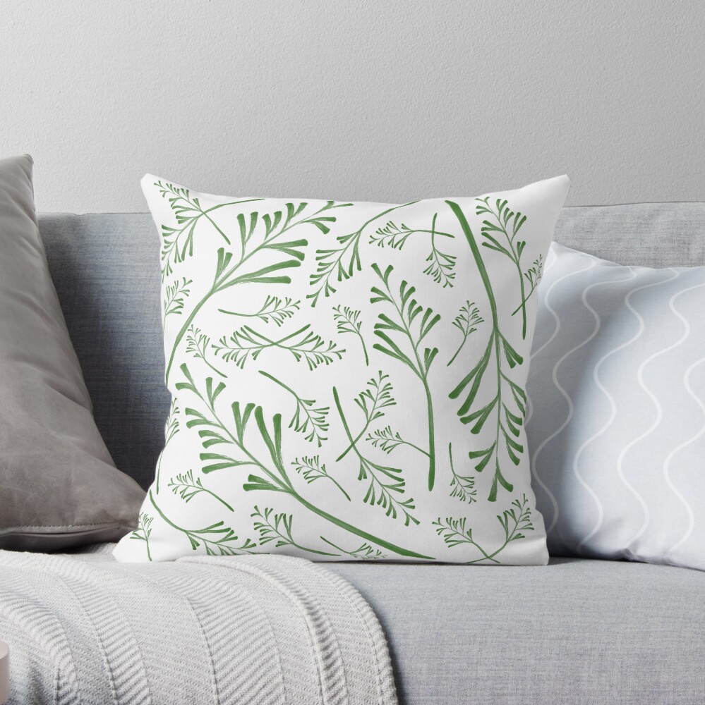 Leafy Greens Throw Pillow