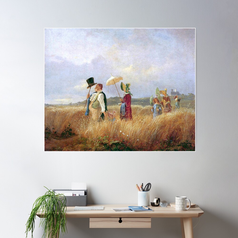 The Sunday Stroll, by Carl Spitzweg Poster