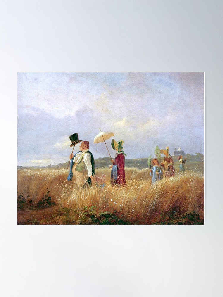 Alternate view of The Sunday Stroll, by Carl Spitzweg Poster