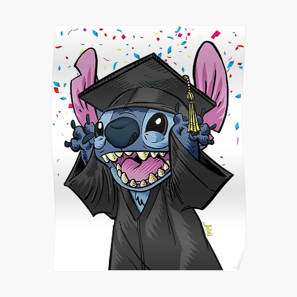 "Graduation Stitch" Poster for Sale by stitchtoons Redbubble