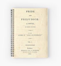 PRIDE and PREJUDICE Novel Cover Spiral Notebook