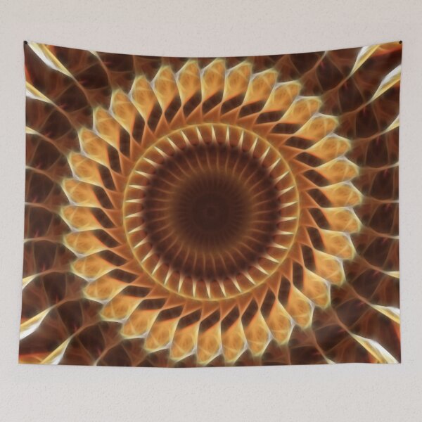 Item preview, Brown Tan Gold Kaleidoscope Art 5 designed and sold by TravelPhotoArt.
