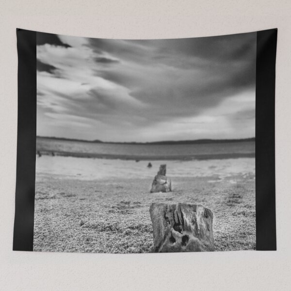Item preview, Posts in the sand (B/W) designed and sold by Jayson Gaskell Photography.