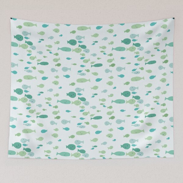 Item preview, Blue Fish pattern underwater designed and sold by theseakiwi.