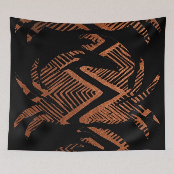Item preview, Three Copper Crabs, copper and black tiki crabs designed and sold by Glimmersmith.