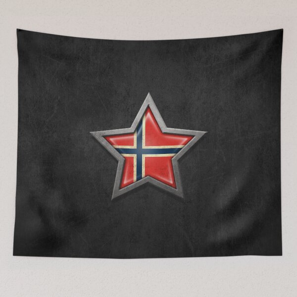 Item preview, Norwegian Flag Inside of an Aged and Scratched Star designed and sold by JeffBartels.