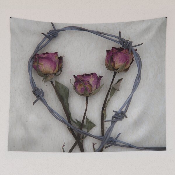 Item preview, three roses and barbed wire designed and sold by Maria Heyens.