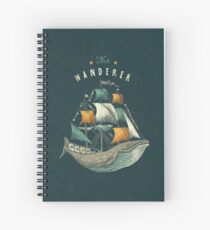 Whale | Petrol Grey Spiral Notebook
