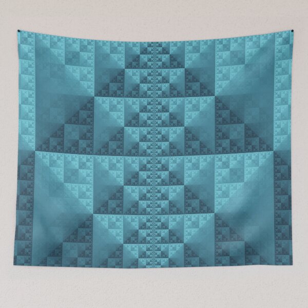 Item preview, Turquoise Blue Geometric Triangles designed and sold by Kitty Bitty.