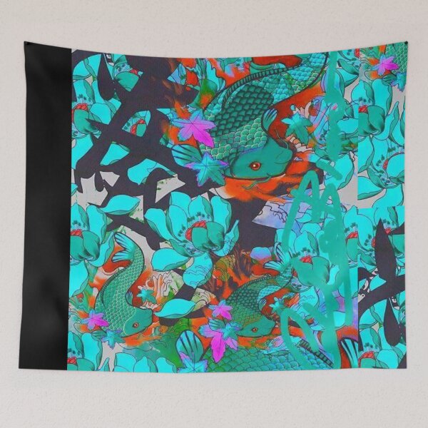 Item preview, Cat's Fish Teal Blue designed and sold by cataleabianco.