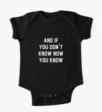 Und wenn du es jetzt nicht weißt, weißt du es Baby Body Kurzarm
