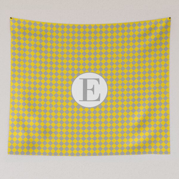 Item preview, E checkard designed and sold by MonogramMonkey.
