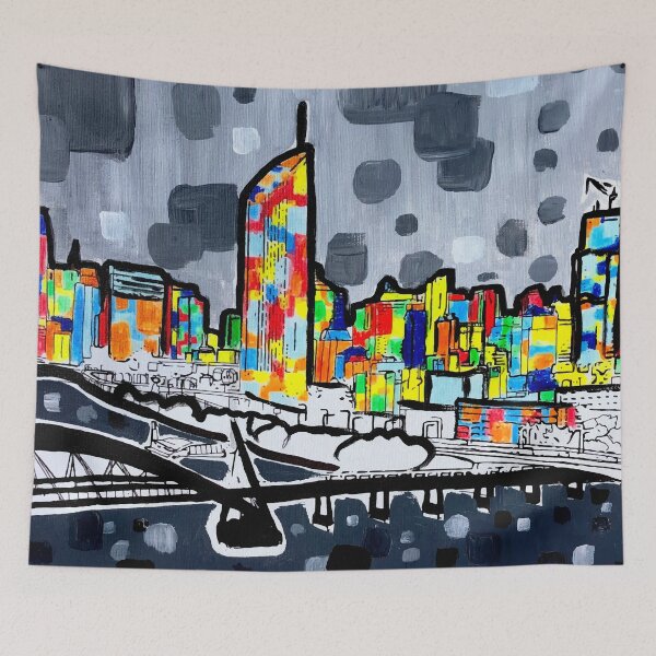 Item preview, Beautiful Bright Brisbane City - Cityscape Art designed and sold by Annalee Beer.
