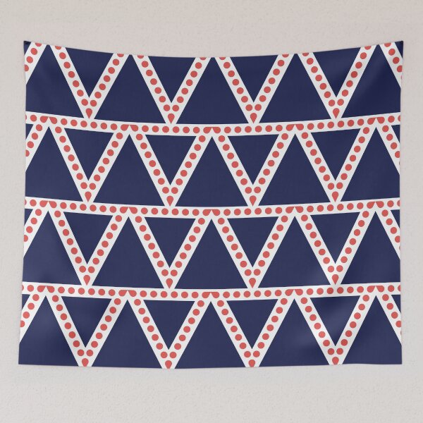 Item preview, Navy Triangle Pattern designed and sold by LizWallflower.