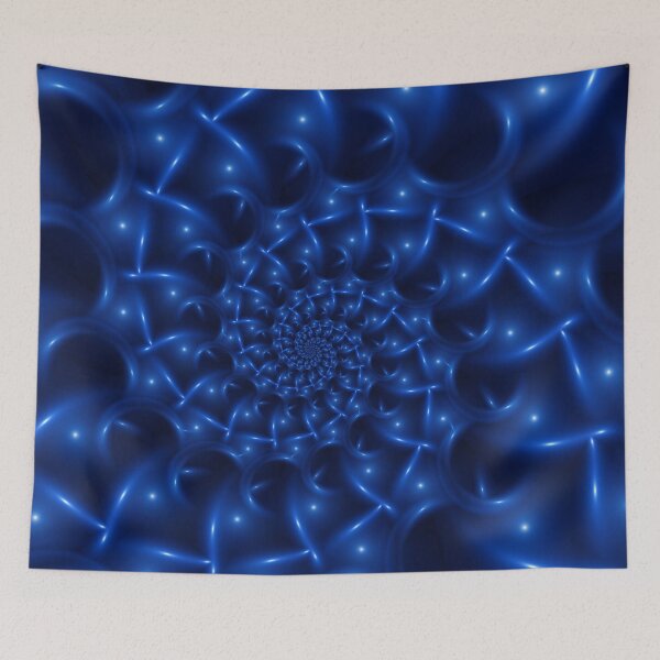Item preview, Blue Spiral Fractal designed and sold by Kitty Bitty.