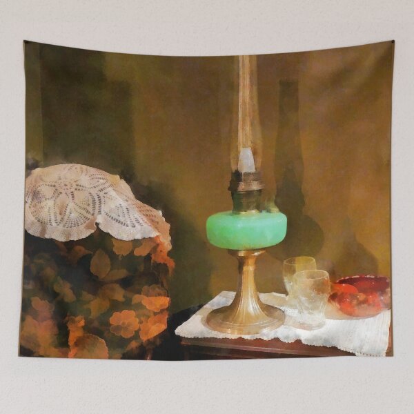 Item preview, Still Life With Hurricane Lamp designed and sold by Susan Savad.