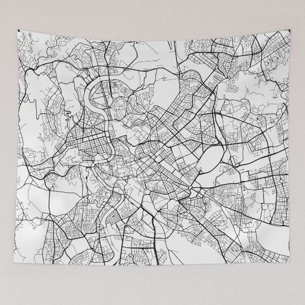 Item preview, Rome Map, Italy - Black and White designed and sold by MainStreetMaps.