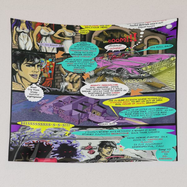 Item preview, “Code Name: King #2” Comic Book Page Art - 'No Horse Fartin' in The Caddy' designed and sold by TexWatt.