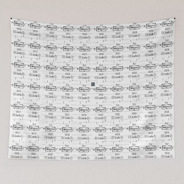 Item preview, "Will Code for Shares"© designed and sold by Lisa Clark - Thinker Collection STEM Art and MORE.