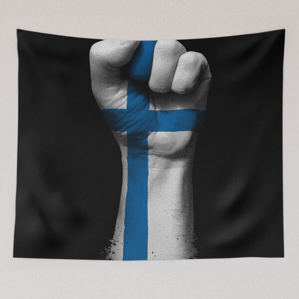 Item preview, Flag of Finland on a Raised Clenched Fist  designed and sold by JeffBartels.