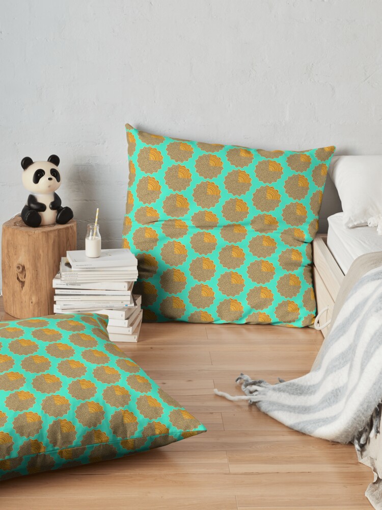 Alternate view of Electric Field Art II Repeating Floor Pillow