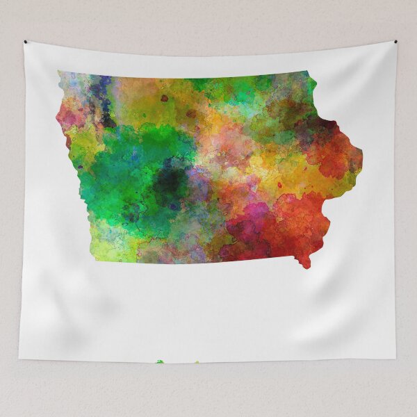 Item preview, Iowa US state in watercolor designed and sold by paulrommer.