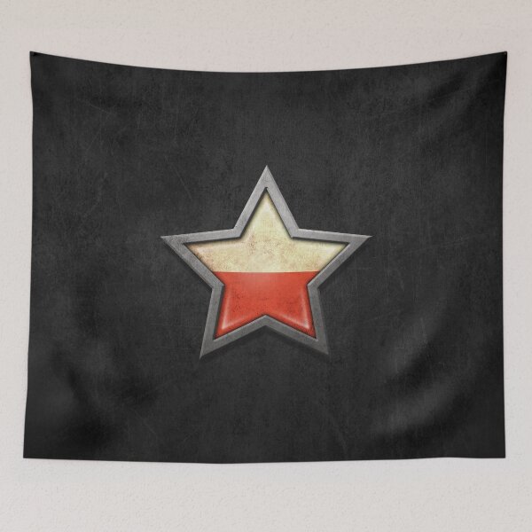 Item preview, Polish Flag Inside of an Aged and Scratched Star designed and sold by JeffBartels.