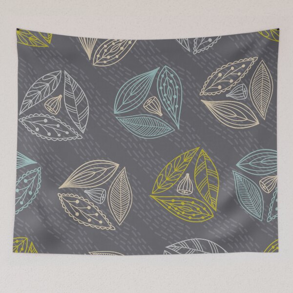 Item preview, Fun Leaves with Gumnuts Grey designed and sold by Gina Rollason.