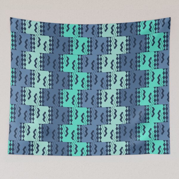 Item preview, Tile 'em up Blue  designed and sold by Sidrah Mahmood.