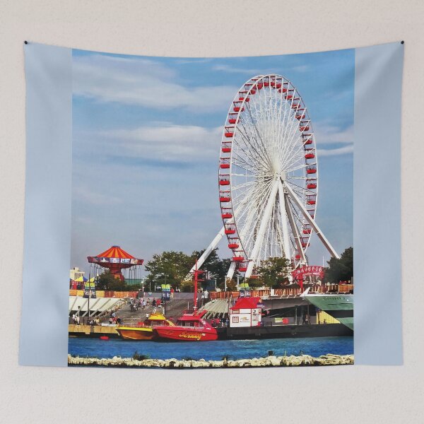 Item preview, Chicago IL - Ferris Wheel at Navy Pier designed and sold by Susan Savad.