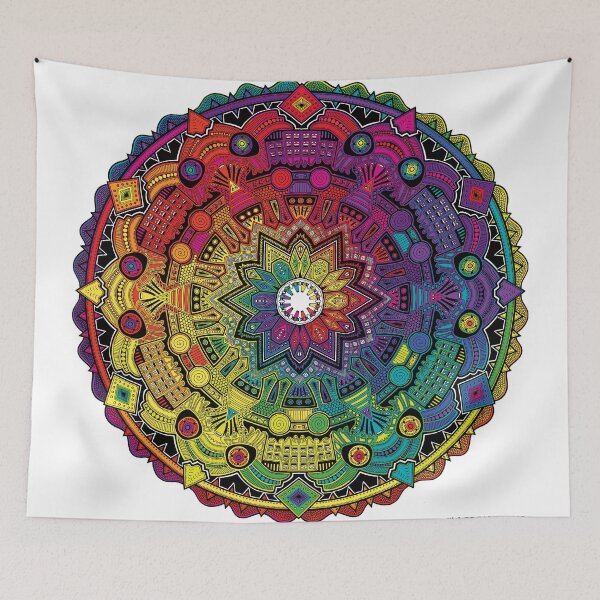Item preview, Mandala 59 "Time Dilation" Rainbow Multicoloured designed and sold by mandala-jim.