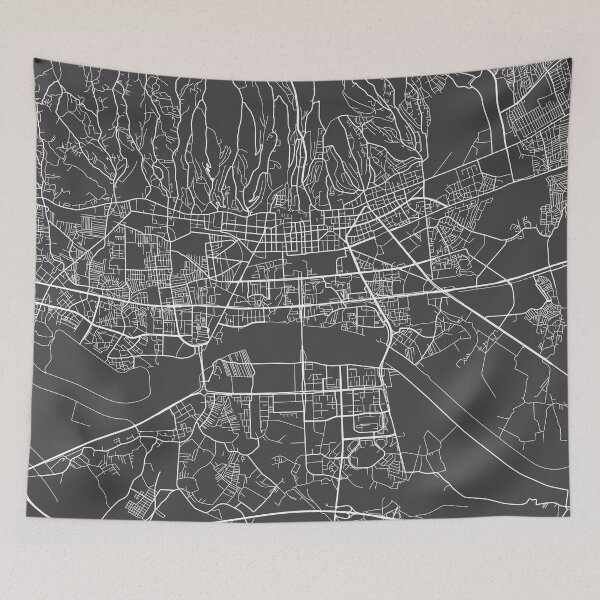 Item preview, Zagreb Map, Croatia - Gray designed and sold by MainStreetMaps.