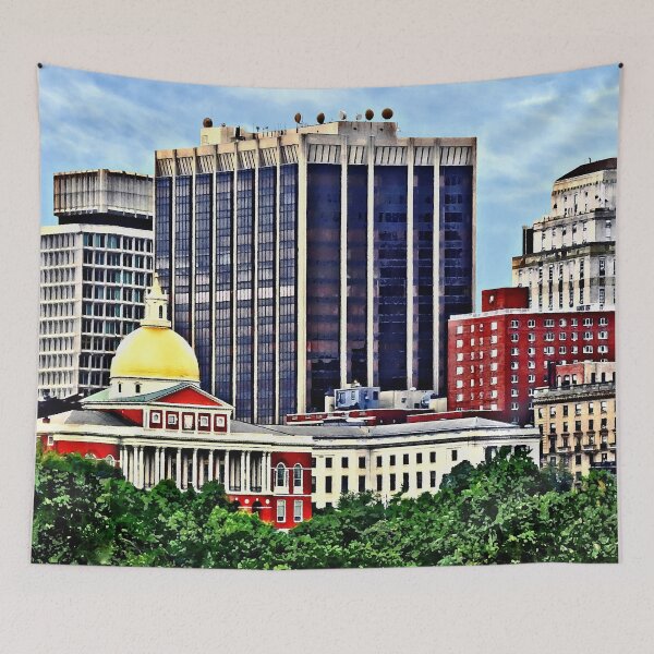 Item preview, Boston MA - Skyline with Massachusetts State House designed and sold by Susan Savad.