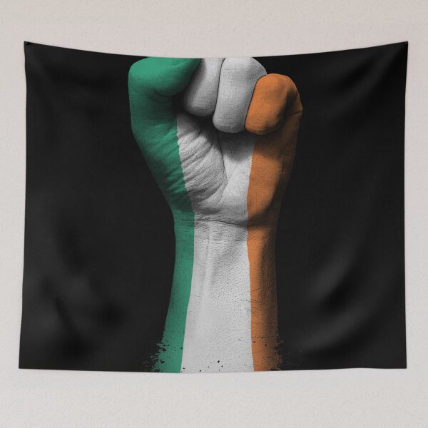 Artikelvorschau, Flagge von Irland auf einer angehobenen geballten Faust entworfen und verkauft von JeffBartels.