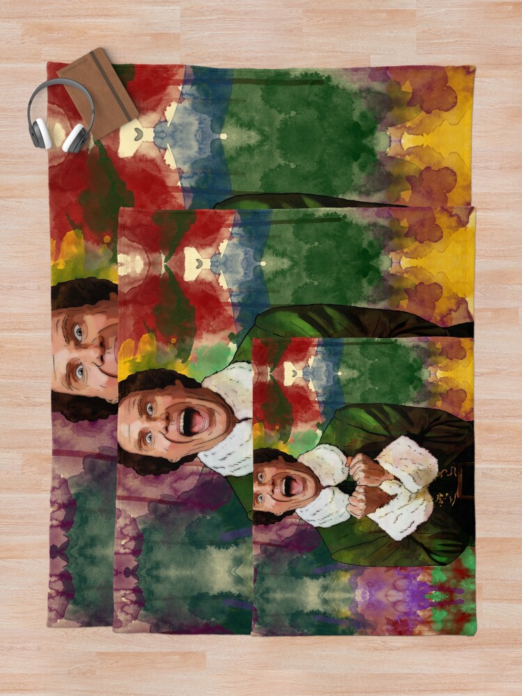 Alternate view of Elf - SANTA'S COMING! Throw Blanket
