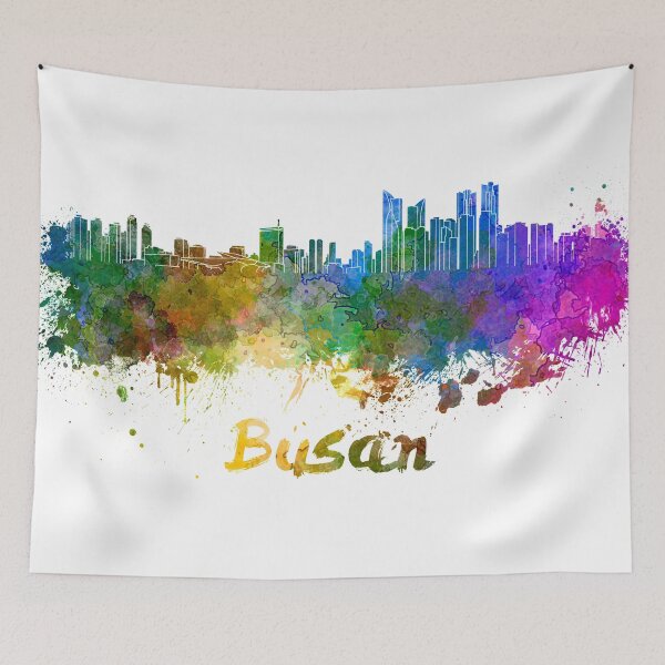 Item preview, Busan skyline in watercolor designed and sold by paulrommer.