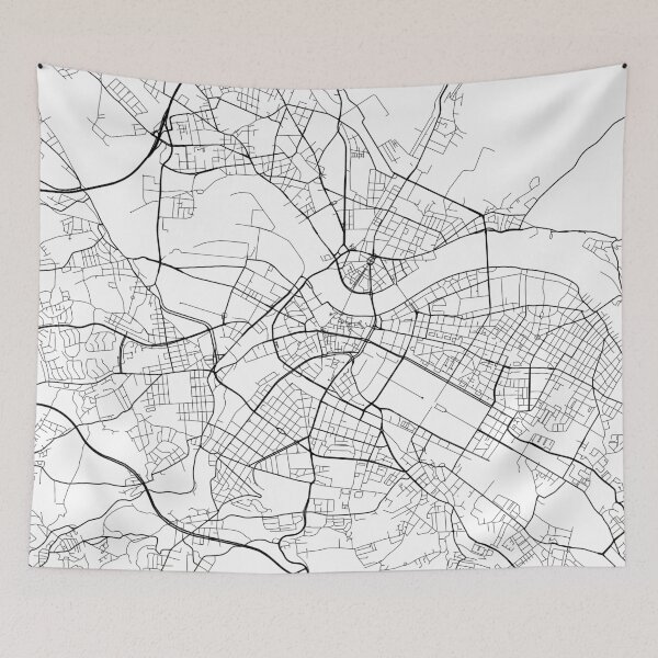 Item preview, Dresden Map, Germany - Black and White designed and sold by MainStreetMaps.
