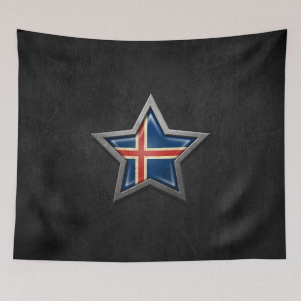 Item preview, Icelandic Flag Inside of an Aged and Scratched Star designed and sold by JeffBartels.