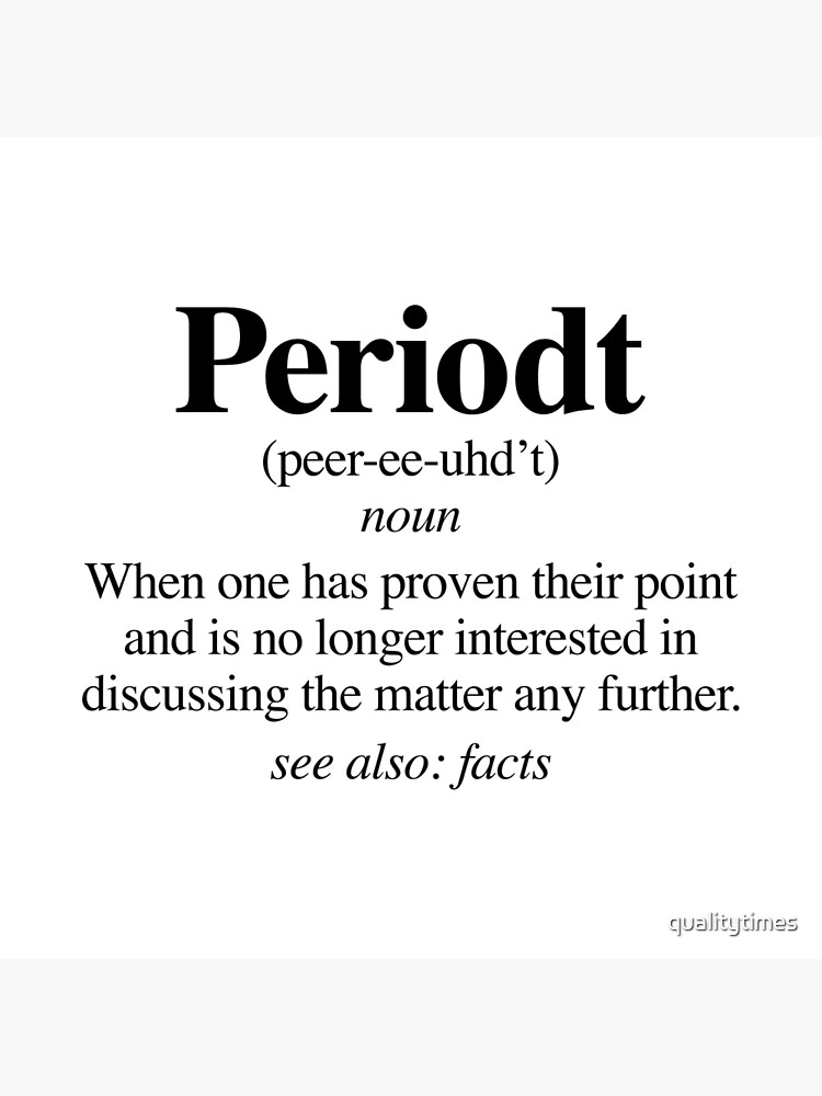 Period definition. Стикер periodt.