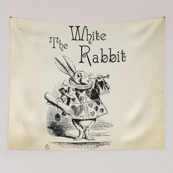 Item preview, Alice in Wonderland -  The White Rabbit - Lewis Carroll Quote - 0194 designed and sold by ContrastStudios.