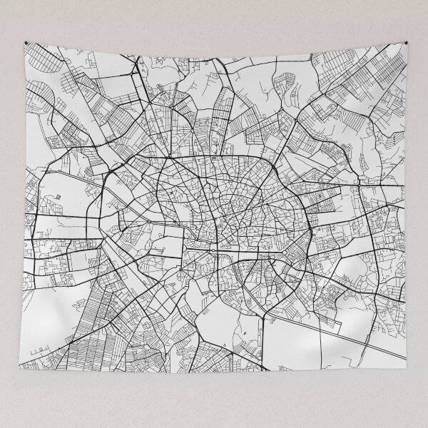 Item preview, Bucharest Map, Romania - Black and White designed and sold by MainStreetMaps.