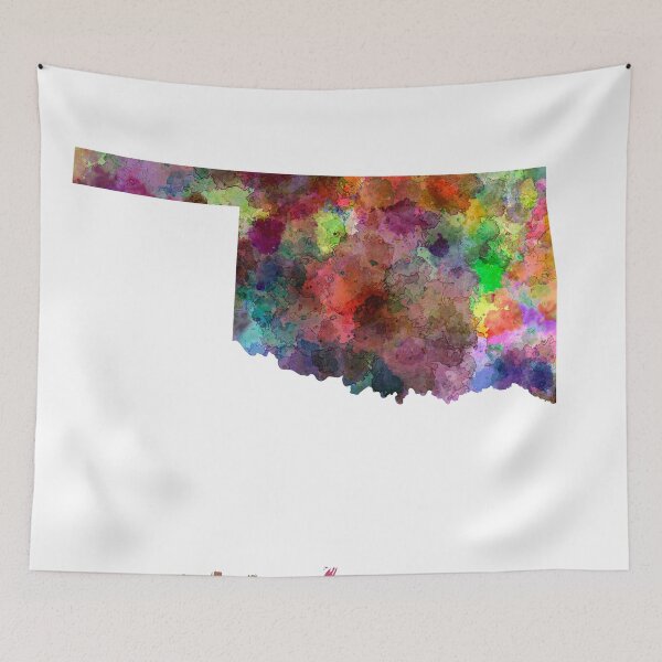 Item preview, Oklahoma US state in watercolor designed and sold by paulrommer.
