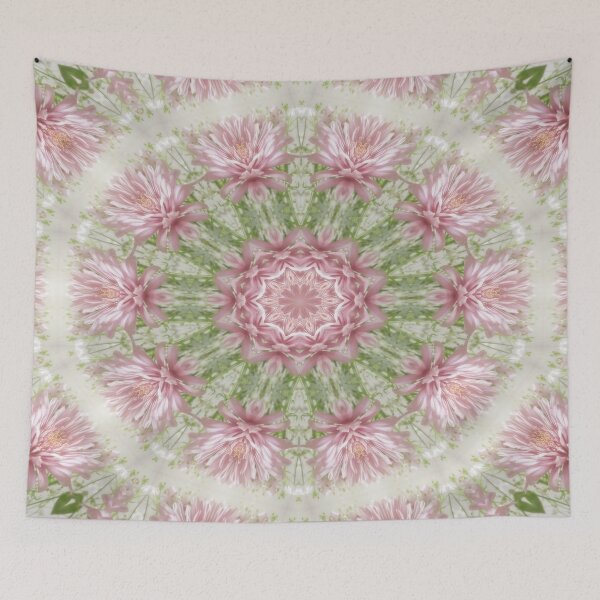 Item preview, Pink Chrysanthemums Kaleidoscope Art 7 designed and sold by TravelPhotoArt.